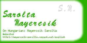 sarolta mayercsik business card